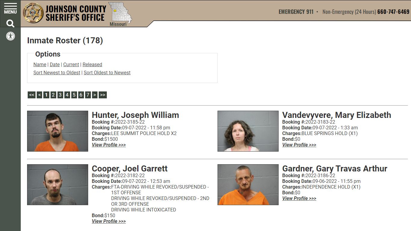 Inmate Roster - Current Inmates Booking Date Descending - Johnson ...